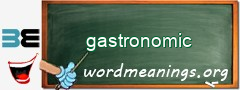 WordMeaning blackboard for gastronomic